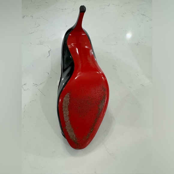 Christian Louboutin Milady Black Patent Leather Heels Size 40/ 8.5 US - Picture 9 of 14